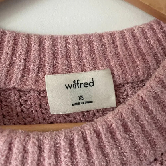Aritzia Wilfred Essential Chenille Sweater Light Pink Size XS - Picture 6 of 8